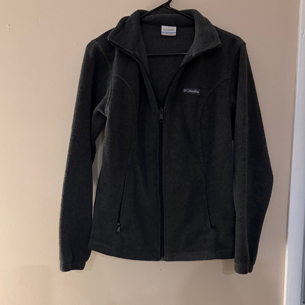 Columbia Black Full-Zip Fleece Utility Jacket